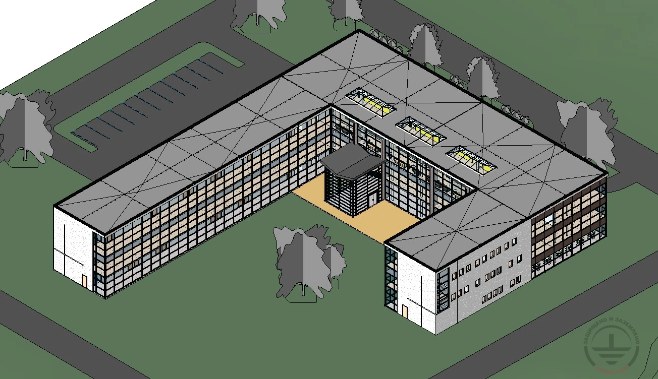 Пример BIM-проекта молниезащиты и заземления школы в Autodesk Revit 