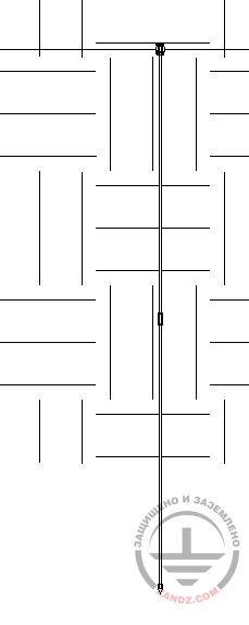 Токоотвод на стене здания - схема