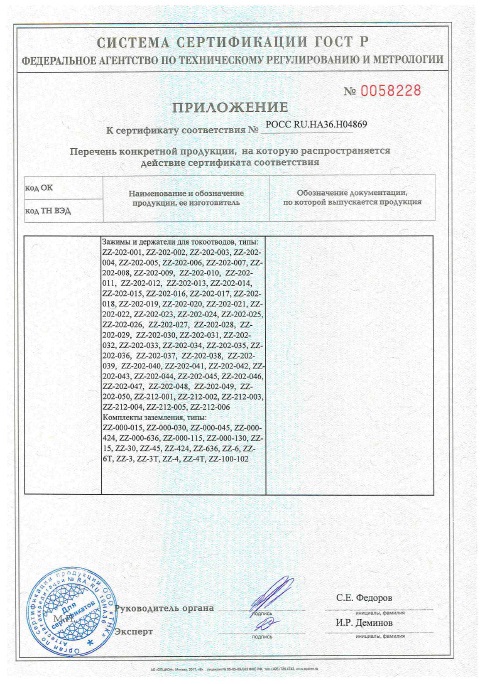 ZANDZ Certificate of Conformity 
