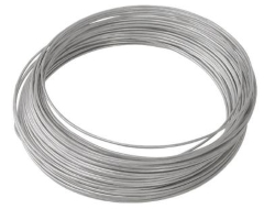 Galvanized steel elements of grounding systems: wire