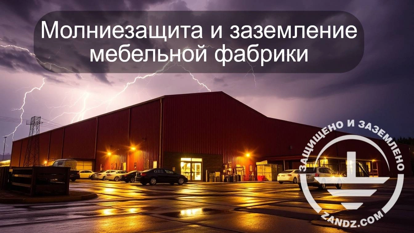 Онлайн расчет системы внешней молниезащиты и заземления мебельной фабрики