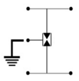 Lightning protection circuit for low-current networks with parallel connection of a gas discharger to the line