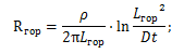 Resistance of a horizontal electrode