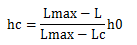 The minimum height of the zone between the lightning rods