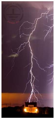 Figure 2. Lightning discharge with long branches