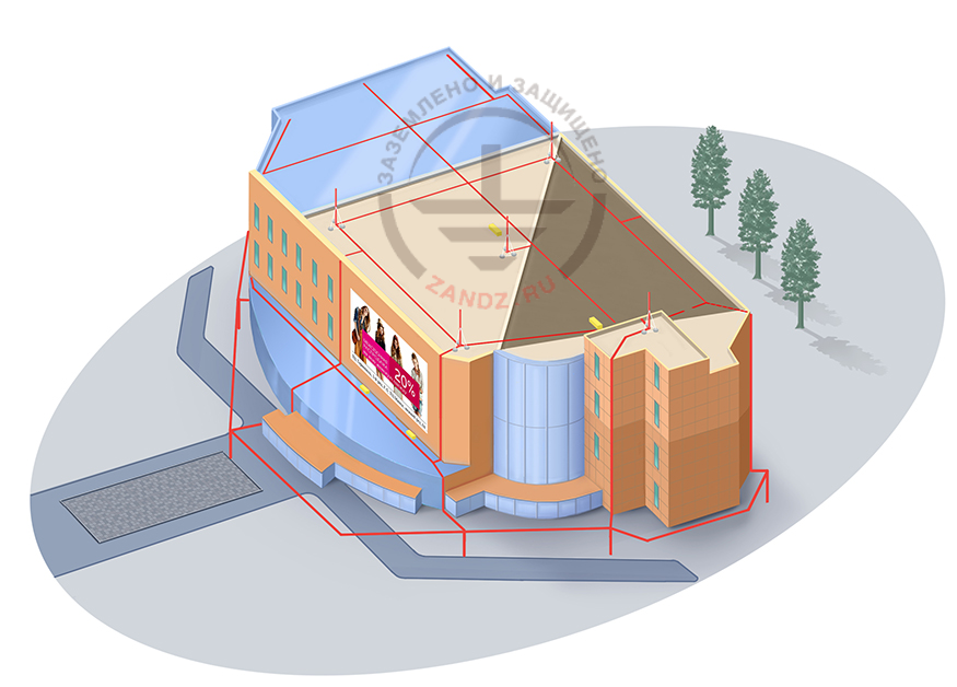 Shopping center lightning protection project