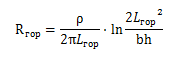 Resistance of a horizontal electrode