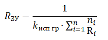 Impedance of the grounding device