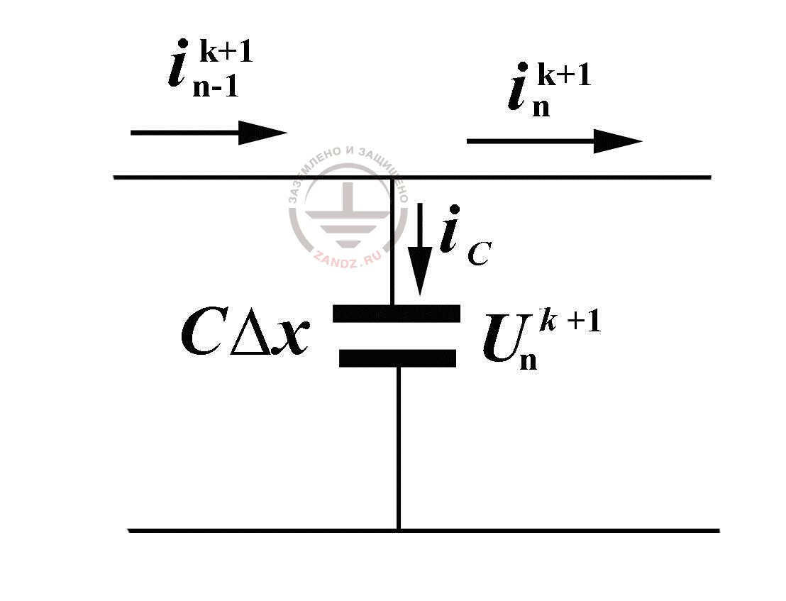 Fig. 3. To the calculation of currents in overhead power transmission lines at the reserve pass
