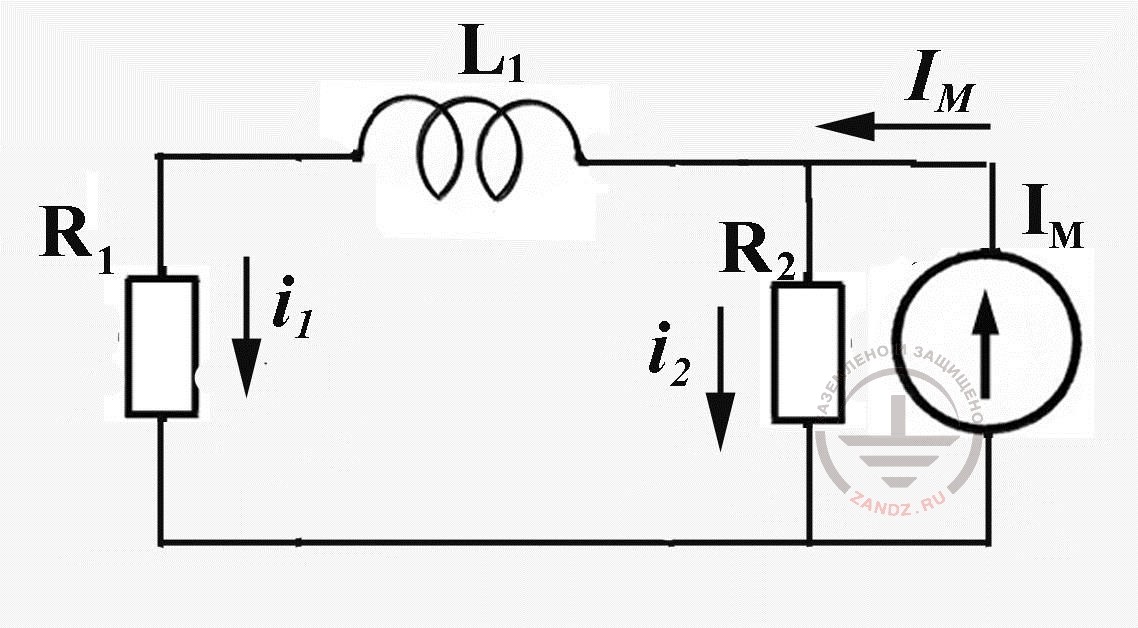 Упрощенная схема замещения с сосредоточенными параметрами для расчета токов молнии в заземлителе объекта и питающей его ВЛ