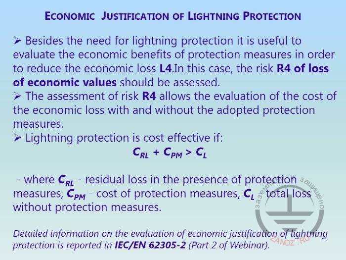 Economic justification of lightning protection. The second session of questions