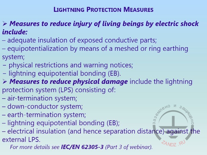 Lightning protection measures