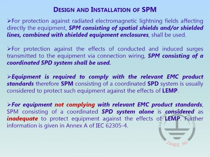 Design and installation of impulse voltage protection measures