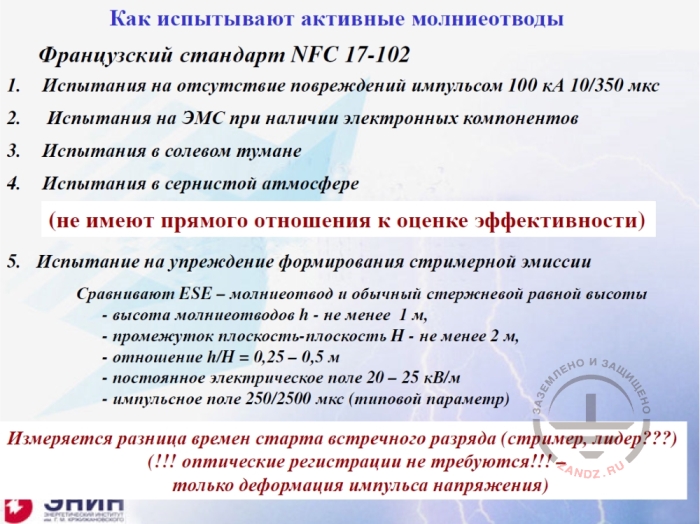 Как испытывают активные молниеотводы