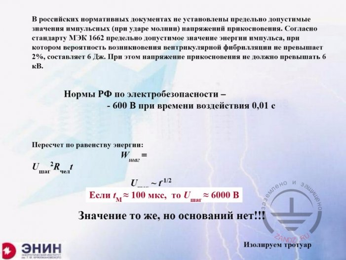 Electrical safety regulations of the RF