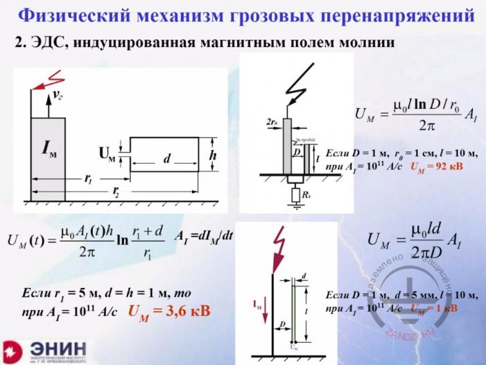 Physical mechanism of lightning overvoltages. Part 2