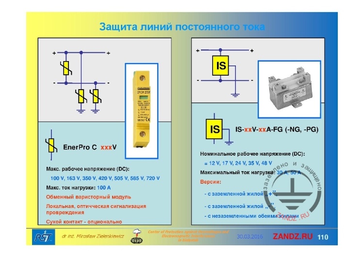 Варисторная защита схема