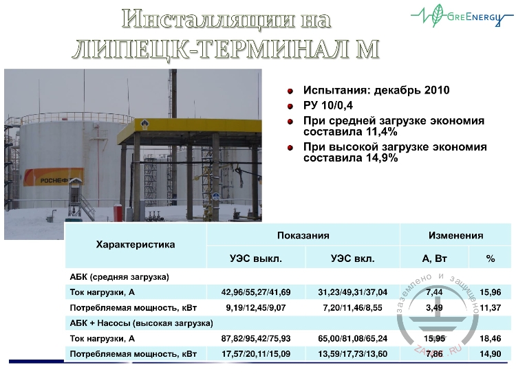 Инсталляции на ЛИПЕЦК-ТЕРМИНАЛ М