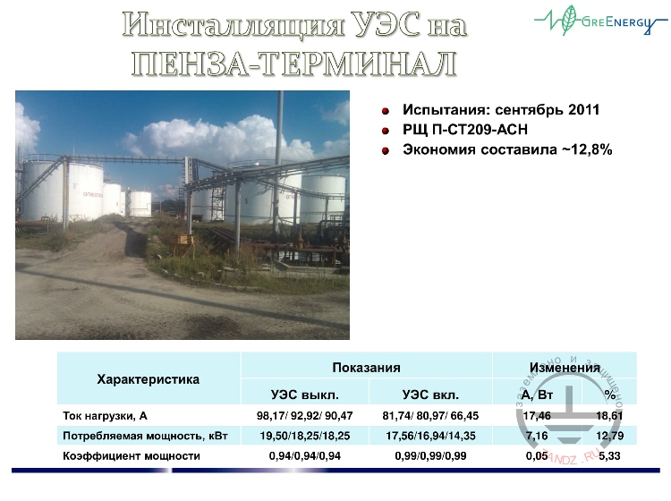 Инсталляция УЭС на ПЕНЗА-ТЕРМИНАЛ