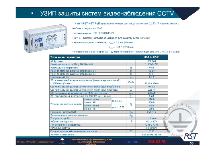 УЗИП «RST NET PoE»