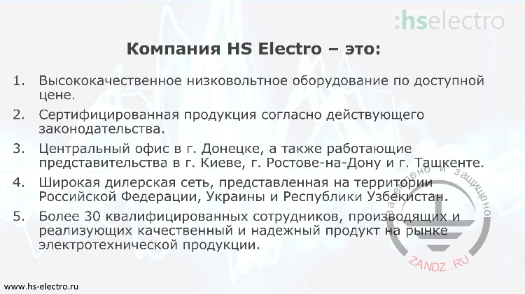 О компании HS Electro
