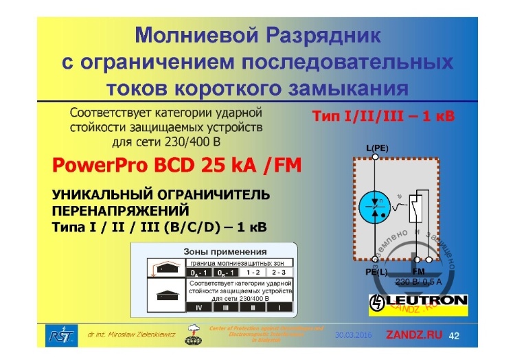Молниевый разрядник PowerPro BCD 25 kA/FM