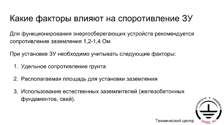 Какие факторы влияют на сопротивление ЗУ