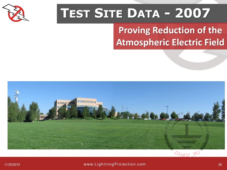 Площадка испытания зеленой молниезащиты