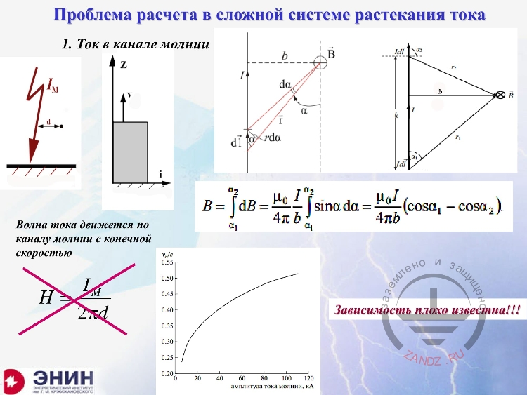 Проблема расчета в сложной системе растекания тока
