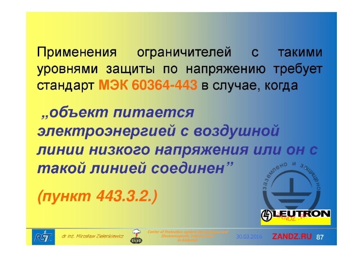 Стандарт МЭК 60364-443