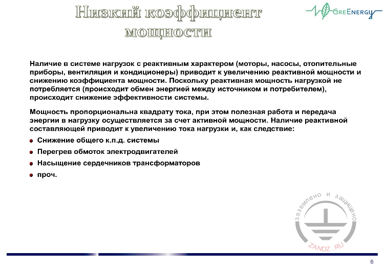 Низкий коэффициент мощности