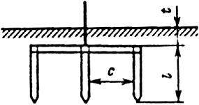 Стальной трехстержневой: полоса размером 40×4 мм стержни диаметром d=10-20 мм