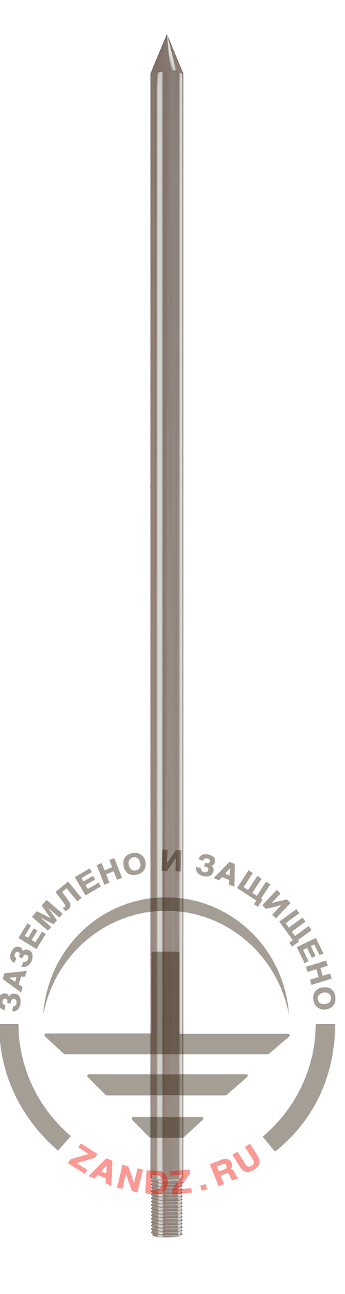 GL-11521SS Молниеприёмник GALMAR высотой 2 метра для установки в резьбовых держателях (М16; нержавеющая сталь)