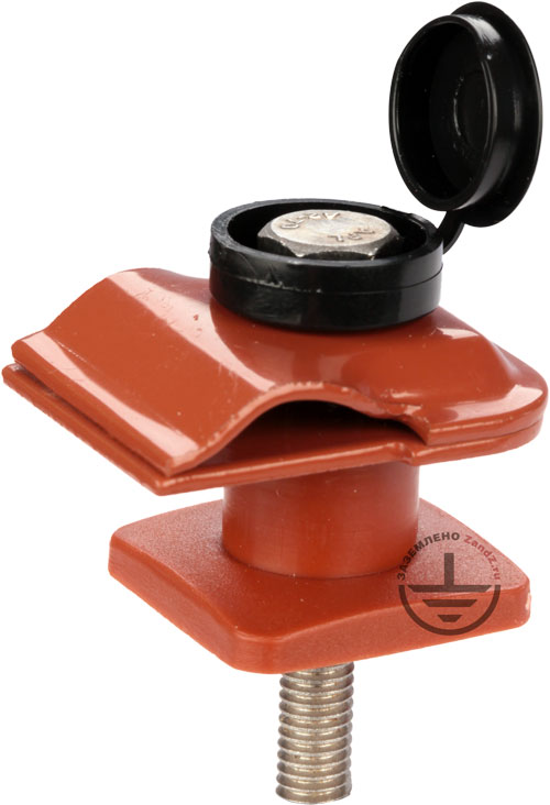 GL-11703A GALMAR Зажим к фасаду для токоотвода с возвышением 15 мм (крашенная оцинкованная сталь)