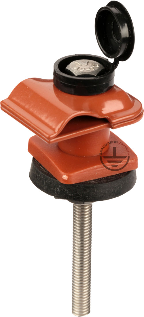 GL-11747A GALMAR Зажим на крышу, покрытую металлическим профилем/профнастилом, для токоотвода (крашенная оцинкованная сталь)