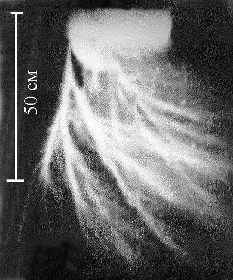 Мощная стримерная вспышка при нормальной плотности воздуха