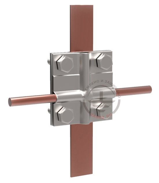 Зажим крестообразный для соединения двух проводников