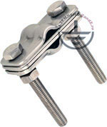 Clamp to lightning rod for conductor wires