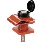 GALMAR Clamp for fastening the current conductor with elevation (15 mm height; painted galvanized steel) to the facade/wall