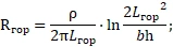 Resistance of a horizontal electrode