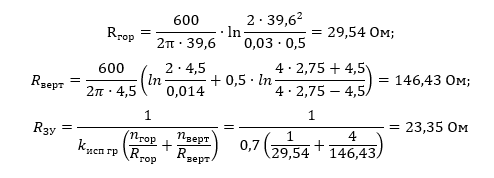 Estimate resistance of the grounding arrangement