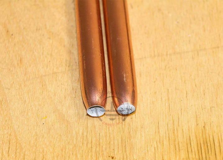 Стержень заземления GALMAR после испытания на прочность