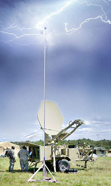 PLP-lightning protection on the US Army service