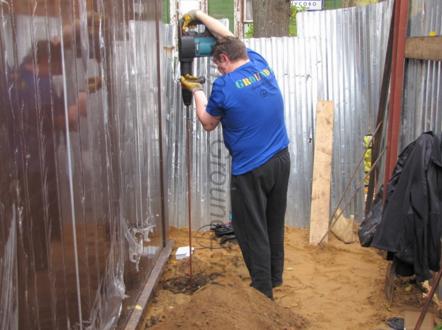 Фото во время монтажа заземления ZANDZ