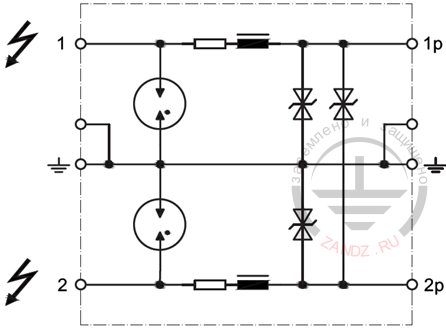 Схема DataPro2x1-80V/80V и DataPro2x1-24V/24V