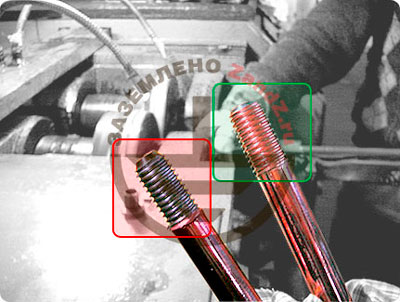 Application of thread to the grounding pin