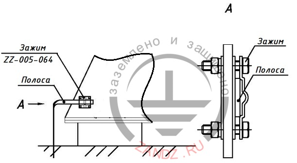 Установка зажима ZZ-005-064 на металлоконструкции