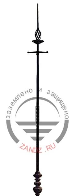 Wrought decorative lightning rods