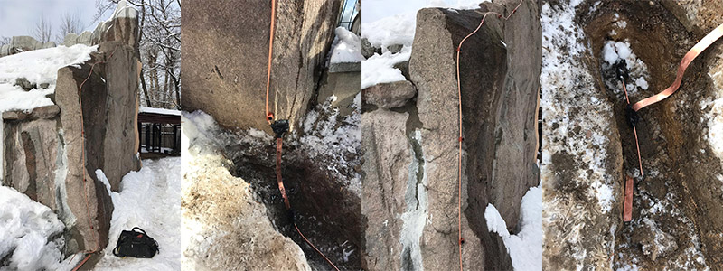 Элементы молниезащиты вольера для коз