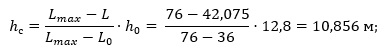 Sagging height